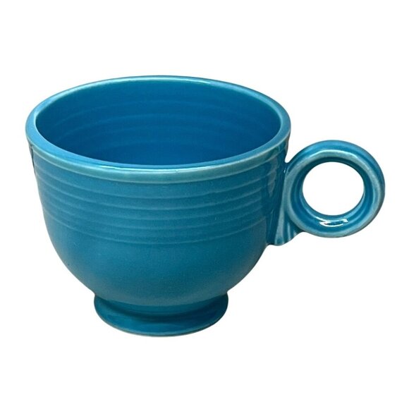 Vintage Homer Laughlin Fiesta Fiestaware Turquoise Ring Handle Cup - Picture 1 of 8